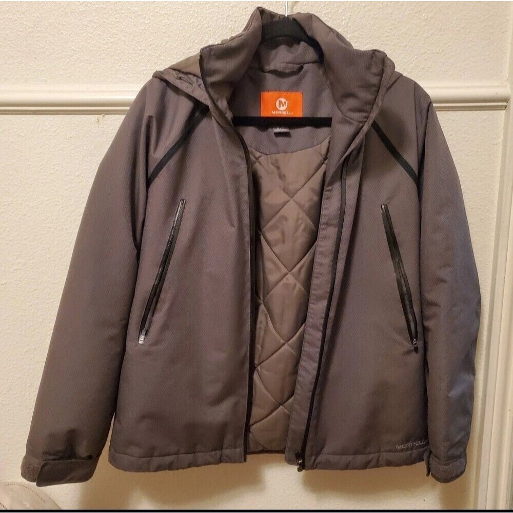Merrell Women's S/P SelectXDRY Thinsulate Insulated Hooded Jacket Gray Full Zip